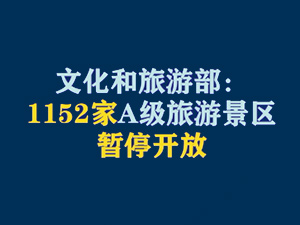 【短視頻題圖】文化和旅游部：1152家A級(jí)旅游景區(qū)暫停開放.jpg